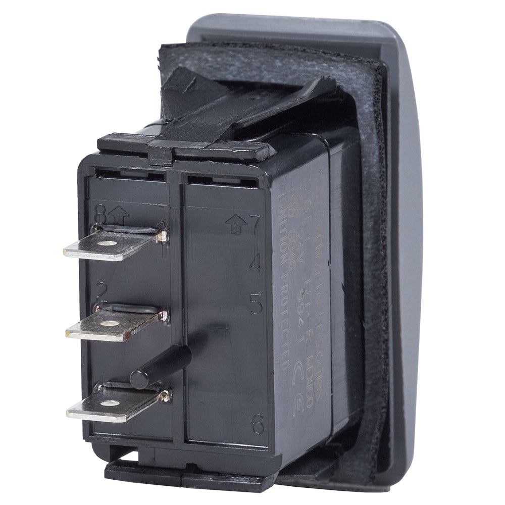 Blue Sea 7933 Contura II Switch SPDT Black - (ON)-OFF-(ON) - Deckhand Marine Supply