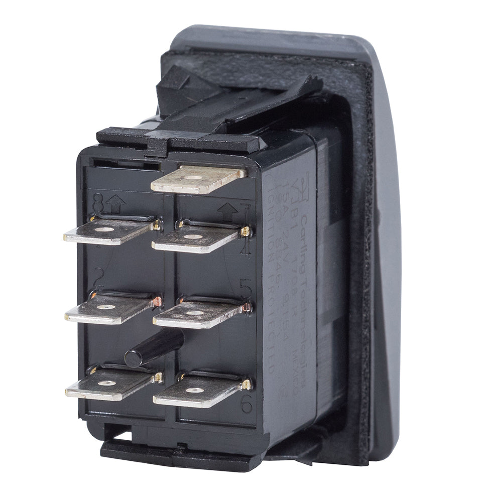 Blue Sea 7936 Contura II Switch DPDT Black - ON-OFF-ON - Deckhand Marine Supply