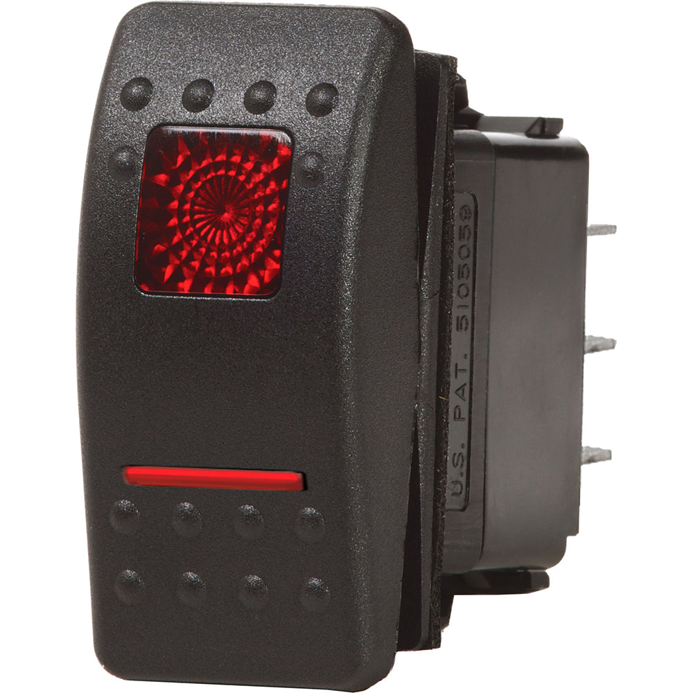Blue Sea 7936 Contura II Switch DPDT Black - ON-OFF-ON - Deckhand Marine Supply