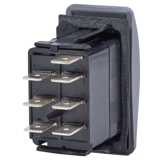Blue Sea 7937 Contura II Switch DPDT Black - (ON)-OFF-ON - Deckhand Marine Supply