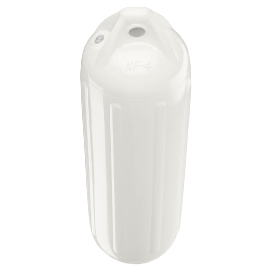 Polyform NF-4 Heavy Duty Twin Eye Fender 6.4" X 21.6" - White - Deckhand Marine Supply