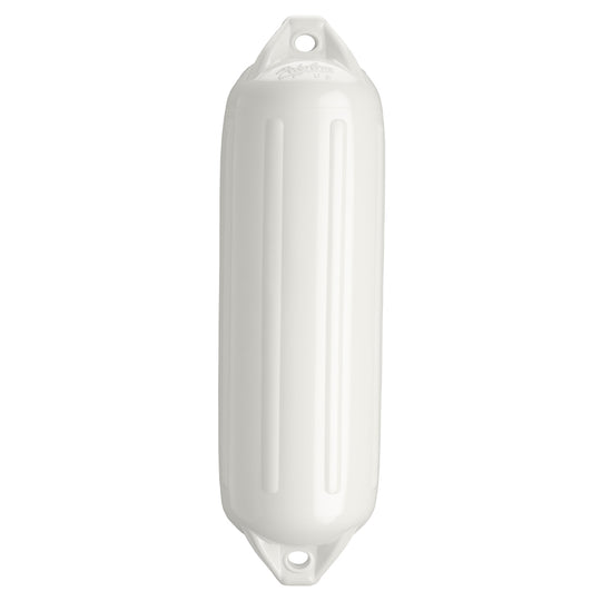 Polyform NF-4 Heavy Duty Twin Eye Fender 6.4" X 21.6" - White - Deckhand Marine Supply