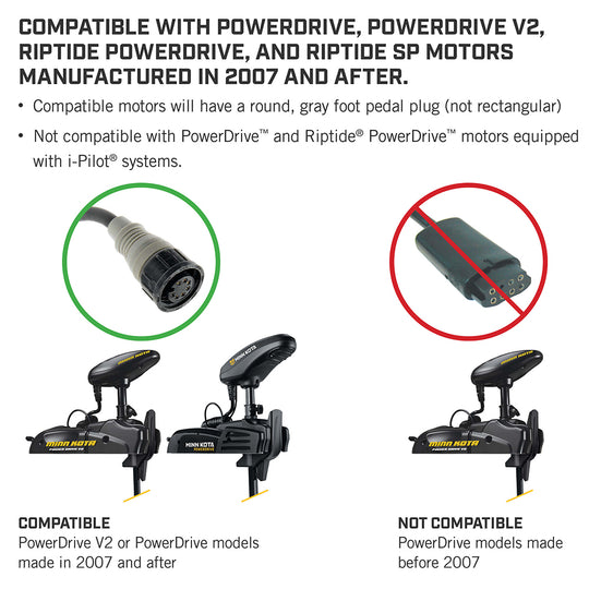 Minn Kota PowerDrive Foot Pedal - ACC Corded - Deckhand Marine Supply