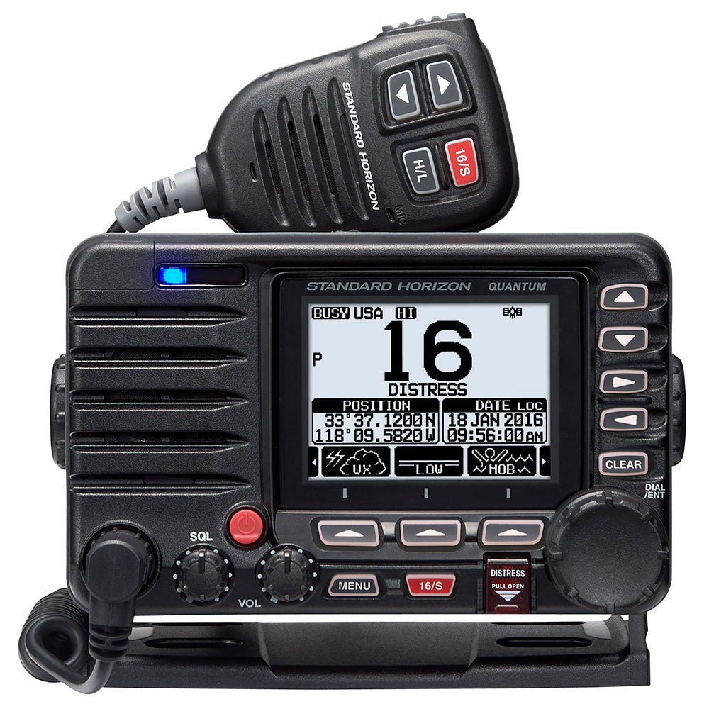Standard Horizon Quantum GX6000 25W Commercial Grade Fixed Mount VHF w/NMEA 2000, Integrated AIS receiver,  Speaker Mic - Deckhand Marine Supply