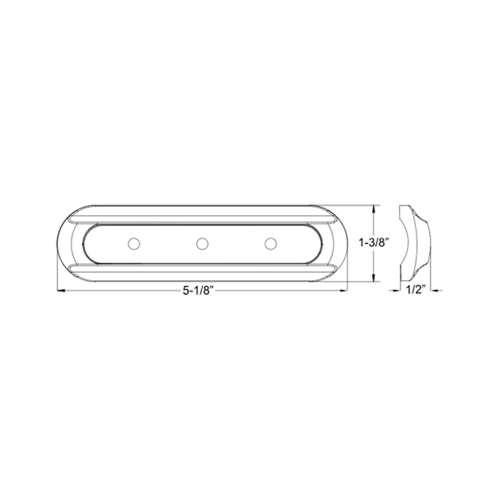 TACO 4-LED Deck Light - Flat Mount - White Housing - Deckhand Marine Supply