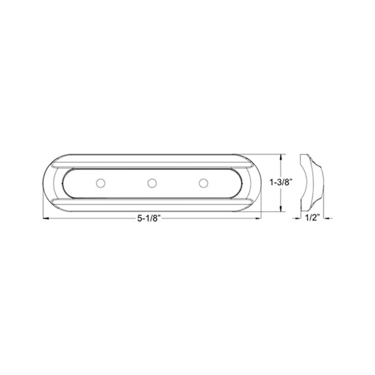 TACO 4-LED Deck Light - Flat Mount - White Housing - Deckhand Marine Supply