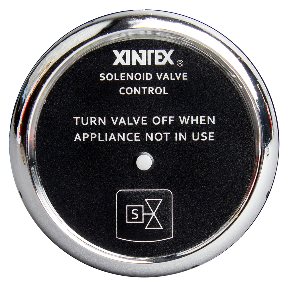 Fireboy-Xintex Propane Control  Solenoid Valve w/Chrome Bezel Display - Deckhand Marine Supply
