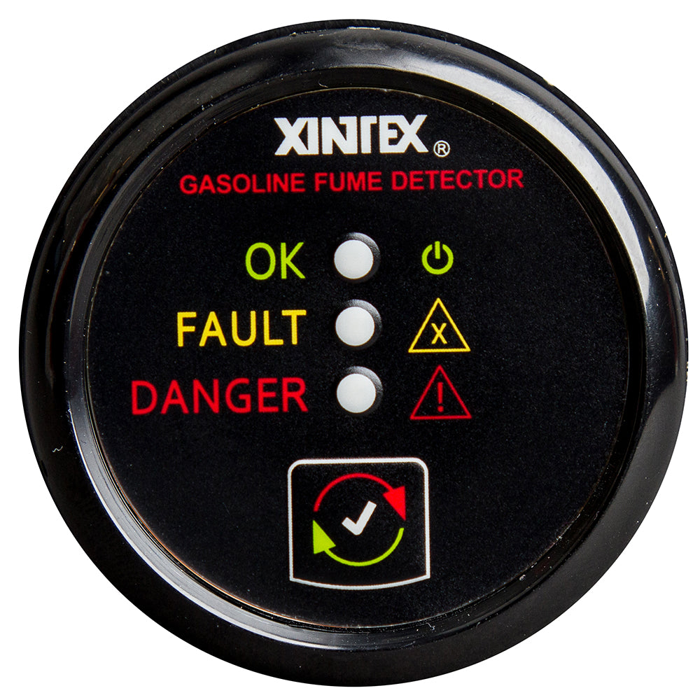 Fireboy-Xintex Gasoline Fume Detector - Black Bezel - 12/24V - Deckhand Marine Supply
