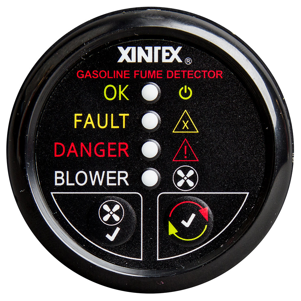 Fireboy-Xintex Gasoline Fume Detector w/Blower Control - Black Bezel - 12V - Deckhand Marine Supply