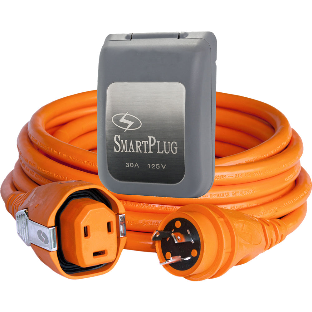 SmartPlug 30 AMP SmartPlug/Twist Type Cordset w/Grey Inlet Cover- 50 - Deckhand Marine Supply