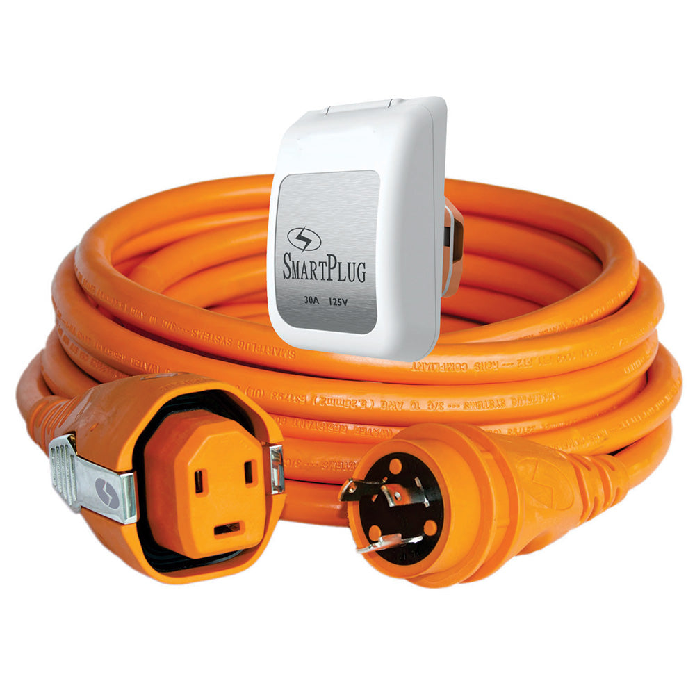 SmartPlug 30 AMP SmartPlug/Twist Type Cordset w/White Inlet Cover- 50 - Deckhand Marine Supply