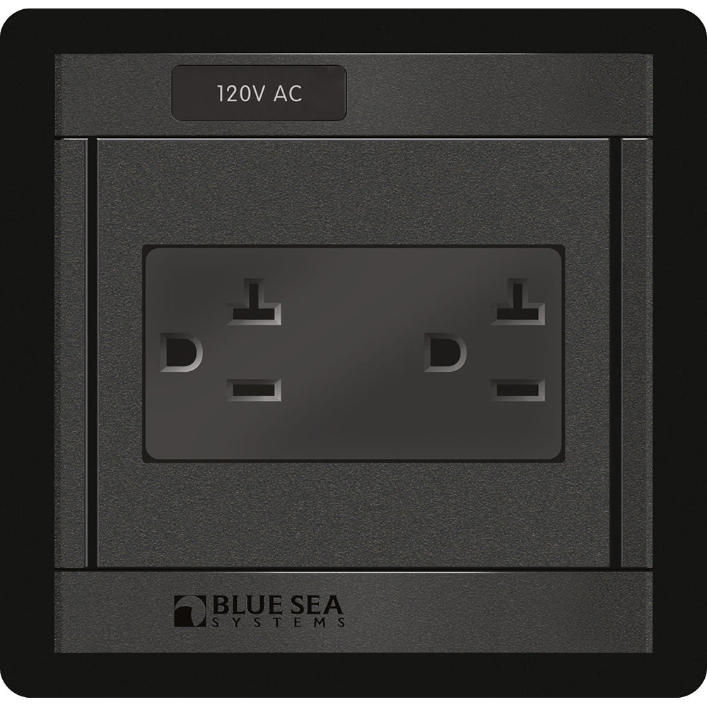 Blue Sea 1479 360 Panel - 120V AC DUal Outlet - Deckhand Marine Supply