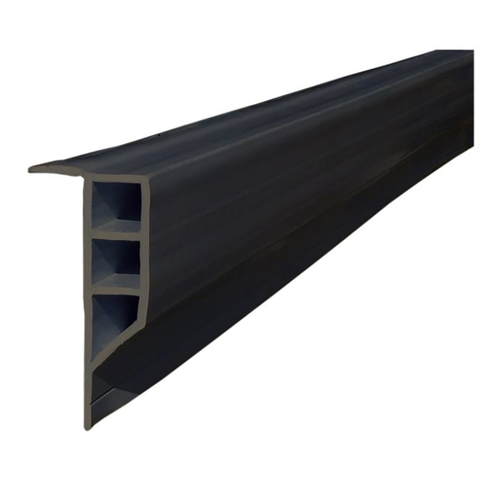 Dock Edge Standard PVC Full Face Profile - 16' Roll - Black - Deckhand Marine Supply