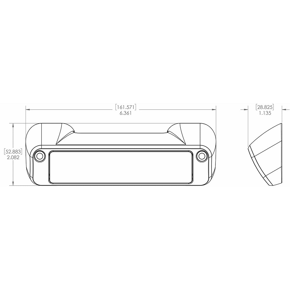 Lumitec Perimeter Light - White Finish - White/Red Dimming - Deckhand Marine Supply