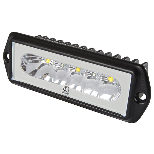 Lumitec Capri2 - Flush Mount LED Flood Light - Black Housing - 2-Color White/Blue Dimming - Deckhand Marine Supply