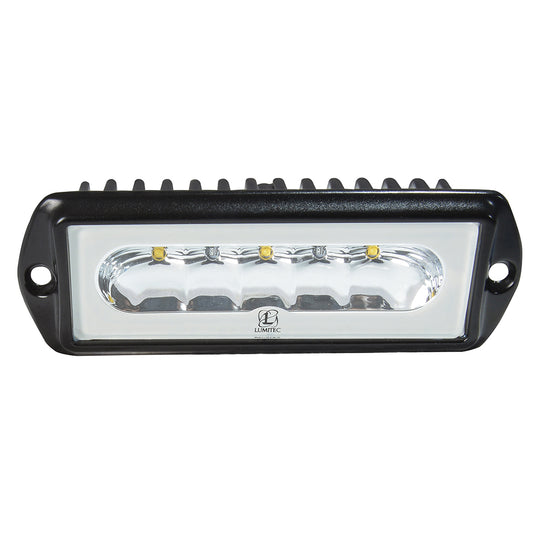 Lumitec Capri2 - Flush Mount LED Flood Light - Black Housing - 2-Color White/Blue Dimming - Deckhand Marine Supply