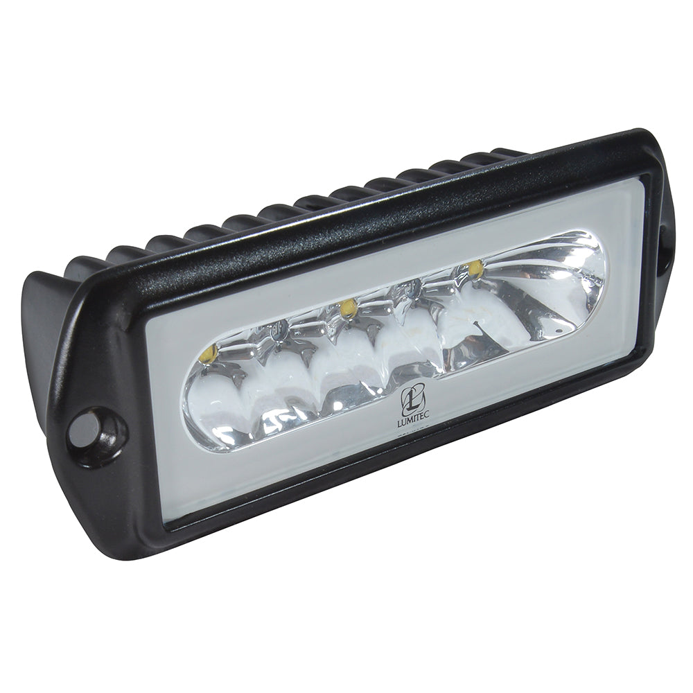 Lumitec Capri2 - Flush Mount LED Flood Light - Black Housing - 2-Color White/Blue Dimming - Deckhand Marine Supply