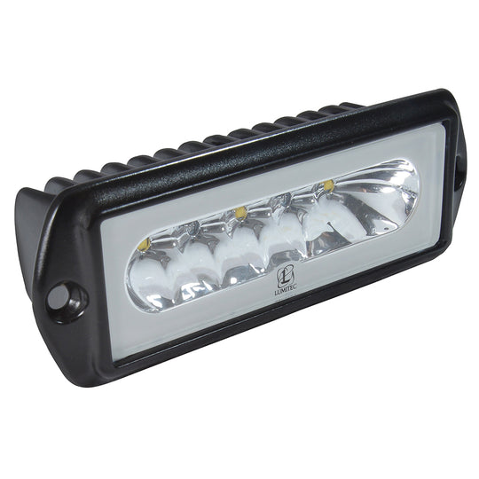 Lumitec Capri2 - Flush Mount LED Flood Light - Black Housing - 2-Color White/Blue Dimming - Deckhand Marine Supply