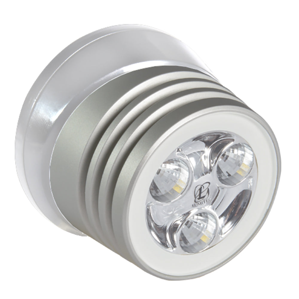 Lumitec Zephyr LED Spreader/Deck Light - Brushed White Base - White Non-Dimming - Deckhand Marine Supply