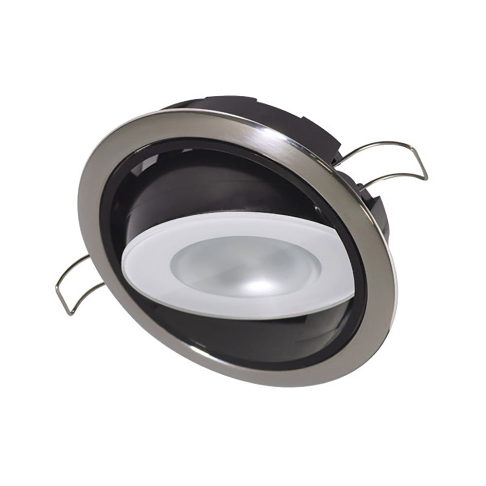 Lumitec Mirage Positionable Down Light - Spectrum RGBW Dimming - Polished Bezel - Deckhand Marine Supply