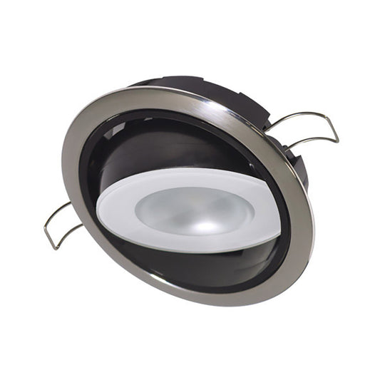 Lumitec Mirage Positionable Down Light - Spectrum RGBW Dimming - Polished Bezel - Deckhand Marine Supply
