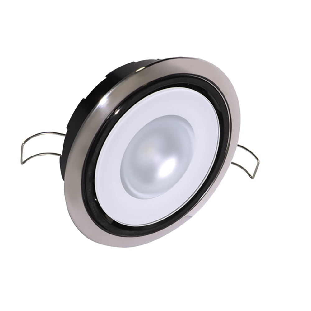 Lumitec Mirage Positionable Down Light - Spectrum RGBW Dimming - Polished Bezel - Deckhand Marine Supply