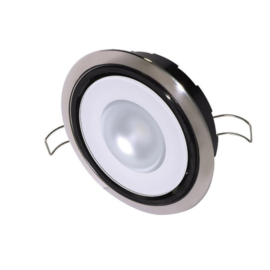 Lumitec Mirage Positionable Down Light - Spectrum RGBW Dimming - Polished Bezel - Deckhand Marine Supply
