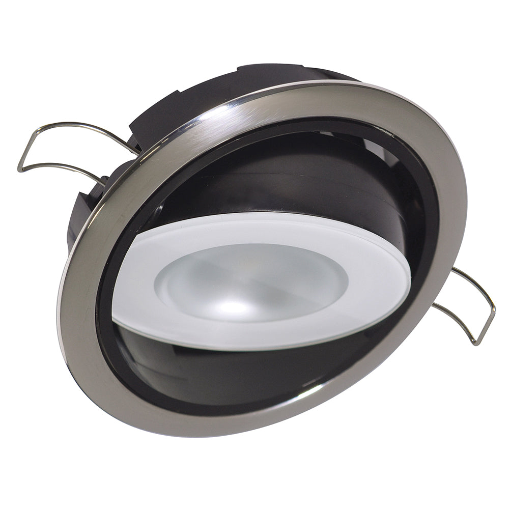 Lumitec Mirage Positionable Down Light - Spectrum RGBW Dimming - Polished Bezel - Deckhand Marine Supply
