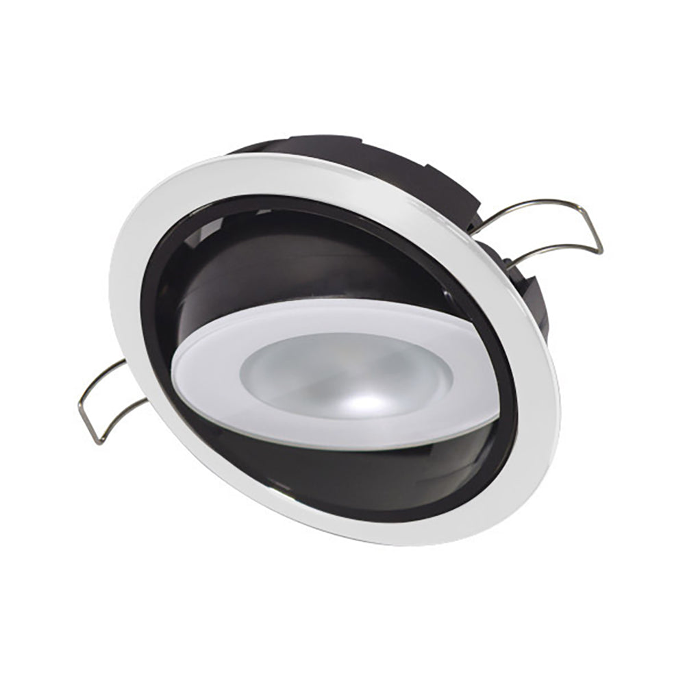 Lumitec Mirage Positionable Down Light - Spectrum RGBW Dimming - White Bezel - Deckhand Marine Supply