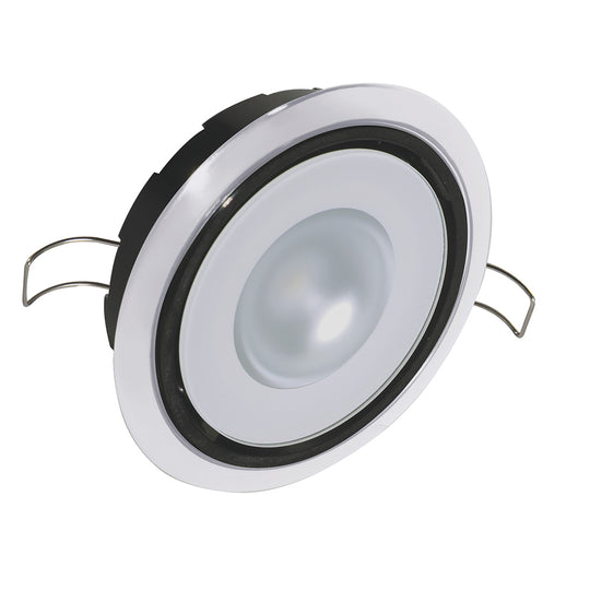 Lumitec Mirage Positionable Down Light - Spectrum RGBW Dimming - White Bezel - Deckhand Marine Supply