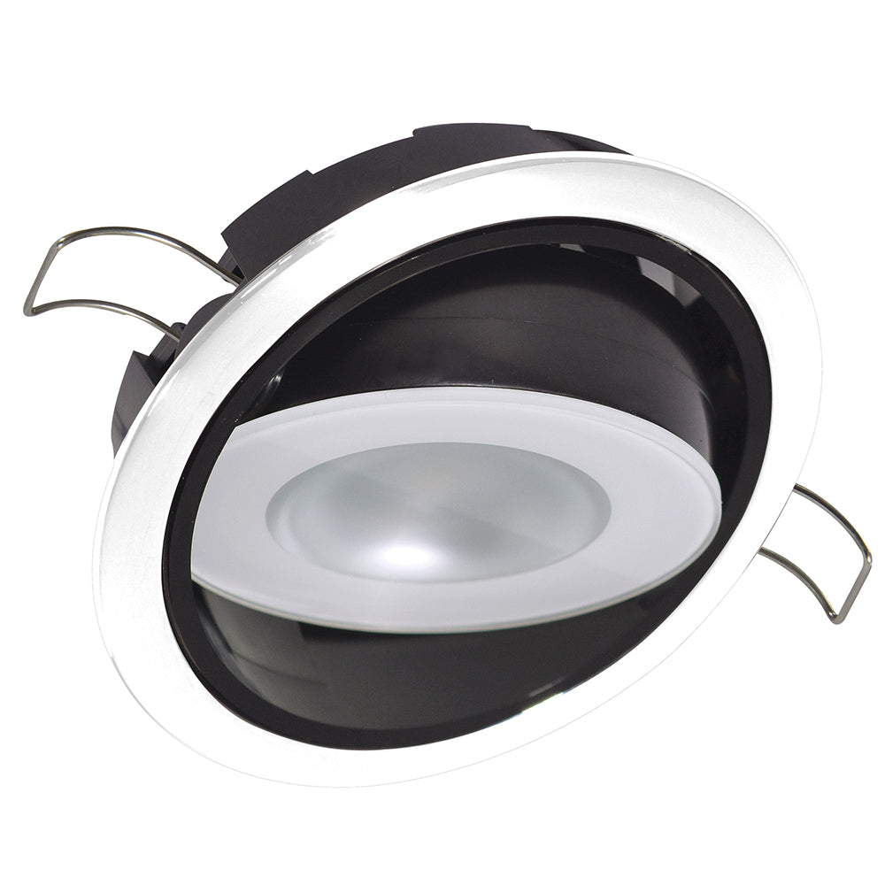 Lumitec Mirage Positionable Down Light - Spectrum RGBW Dimming - White Bezel - Deckhand Marine Supply