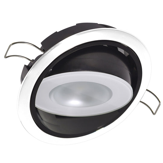 Lumitec Mirage Positionable Down Light - Spectrum RGBW Dimming - White Bezel - Deckhand Marine Supply