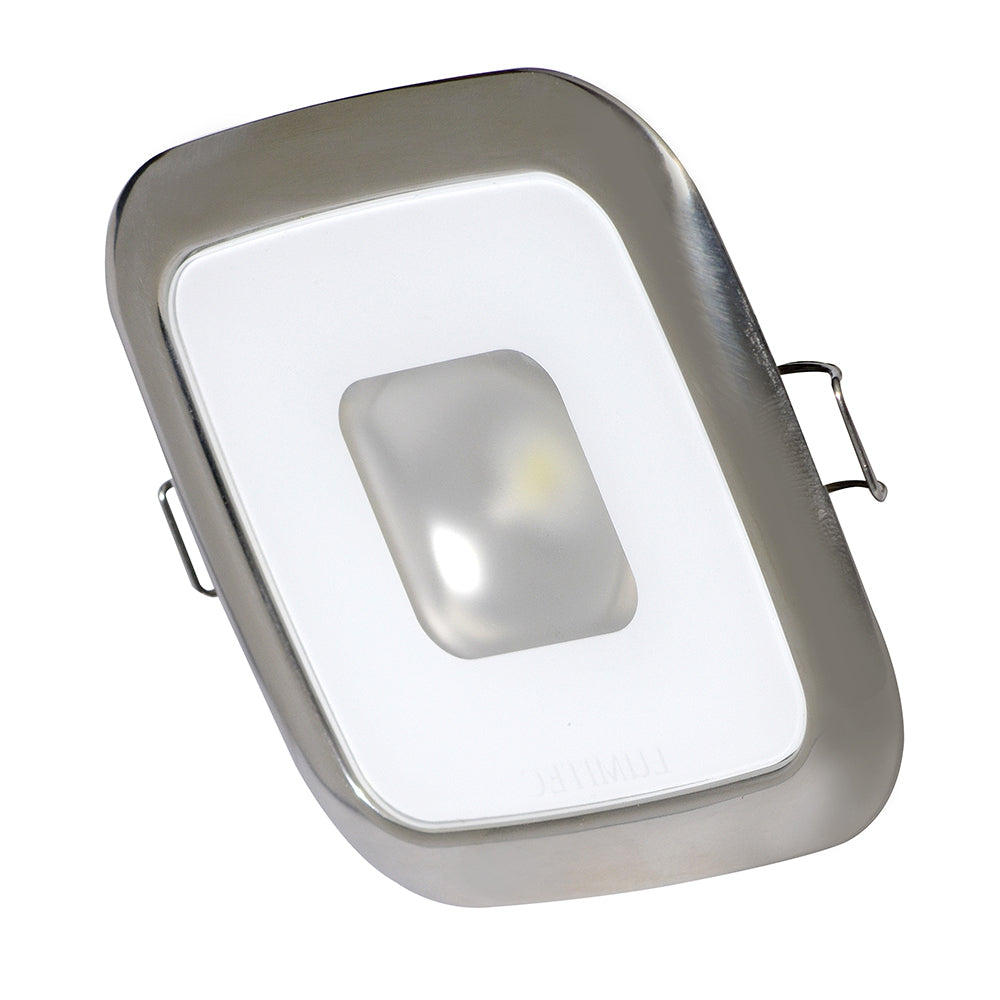 Lumitec Square Mirage Down Light - Spectrum RGBW Dimming - Polished Bezel - Deckhand Marine Supply
