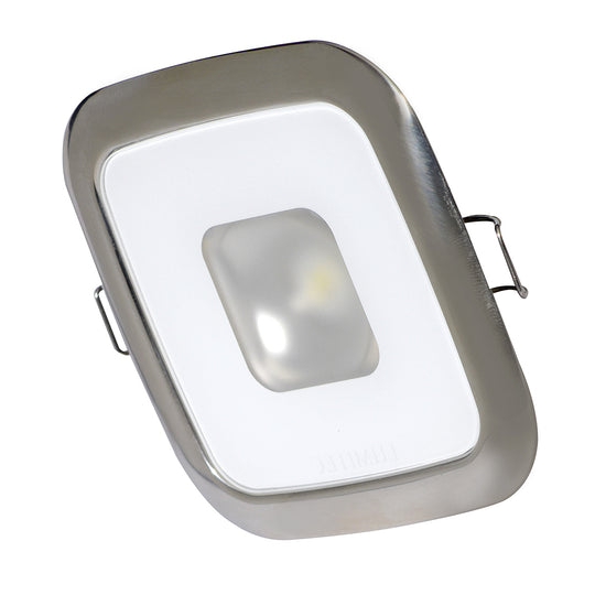 Lumitec Square Mirage Down Light - Spectrum RGBW Dimming - Polished Bezel - Deckhand Marine Supply