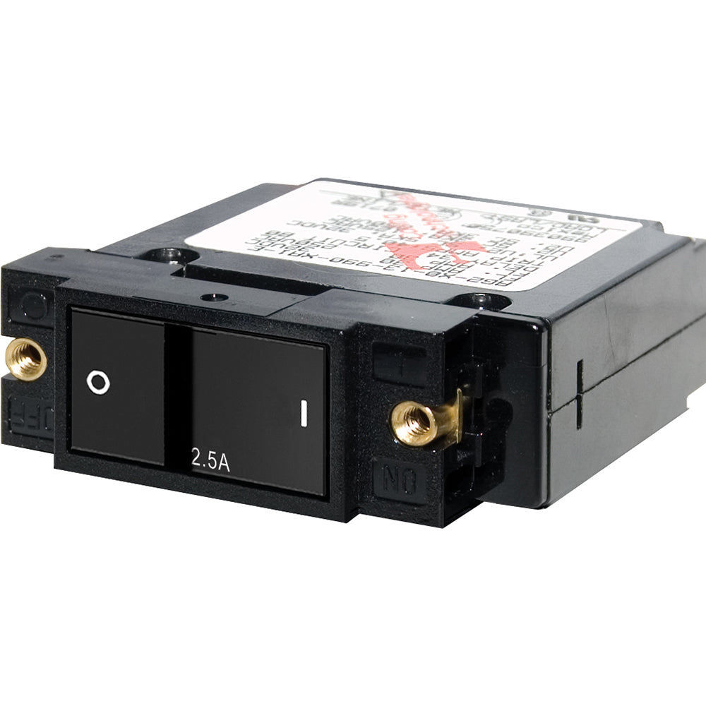 Blue Sea 7399 A-Series Flat Rocker Circuit Breaker - Single Pole - 2.5A - Deckhand Marine Supply