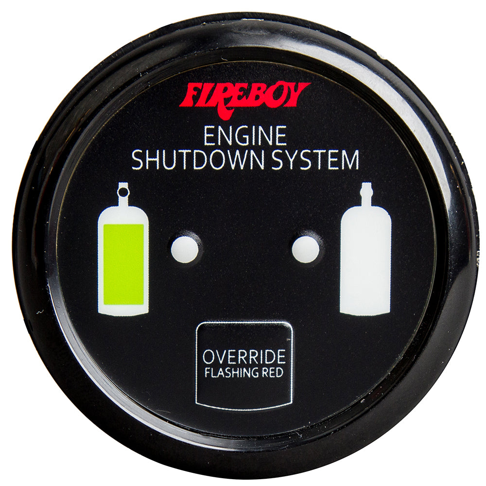 Fireboy-Xintex Deluxe Helm Display w/Gauge Body, LED  Color Graphics f/Engine Shutdown System - Black Bezel Display - Deckhand Marine Supply