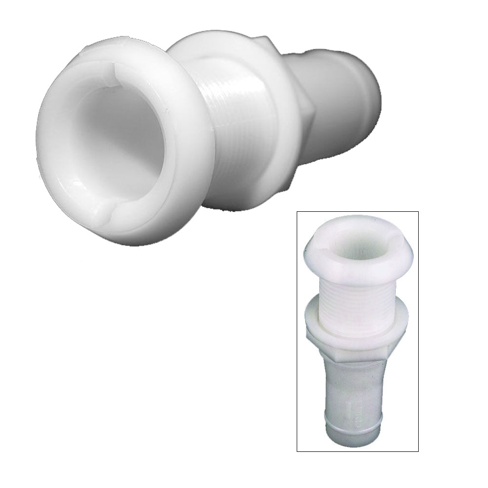 Perko 1-1/8" Thru-Hull Fitting f/Hose Narrow Flange - Plastic - Deckhand Marine Supply
