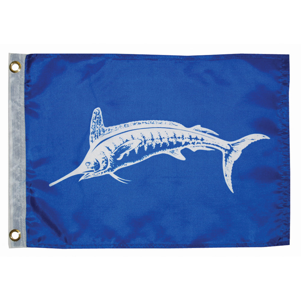 Taylor Made 12" x 18" White Marlin Flag - Deckhand Marine Supply