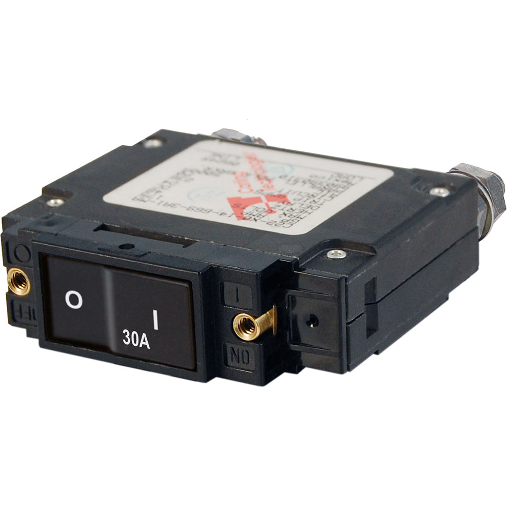 Blue Sea 7545 C-Series Flat Rocker Circuit Breaker - Single Pole - 30A - Deckhand Marine Supply