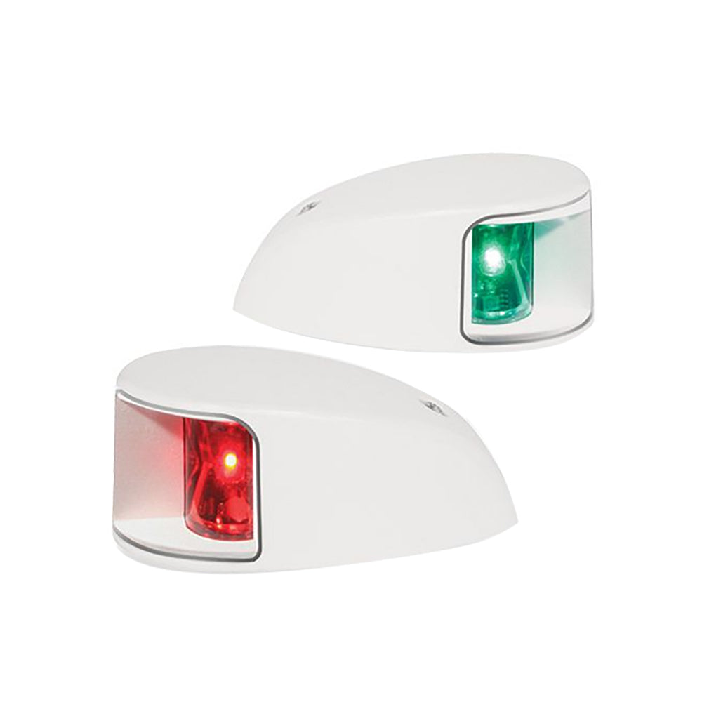 Hella Marine NaviLED Deck Mount Port & Starboard Pair - 2nm - Clear Lens/White Housing - Deckhand Marine Supply