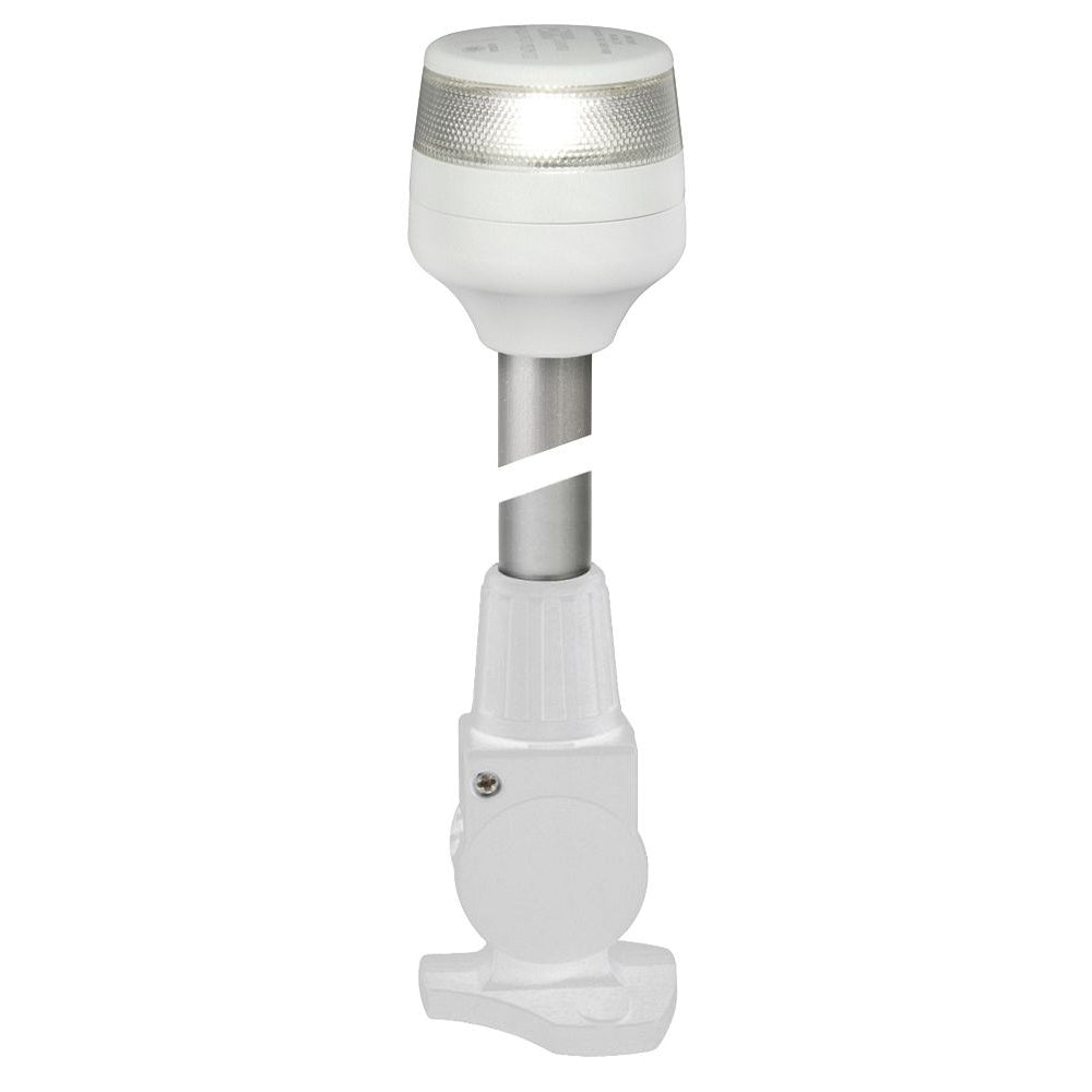Hella Marine NaviLED 360 Compact All Round Lamp - 2nm - 24" Fold Down Base - White - Deckhand Marine Supply