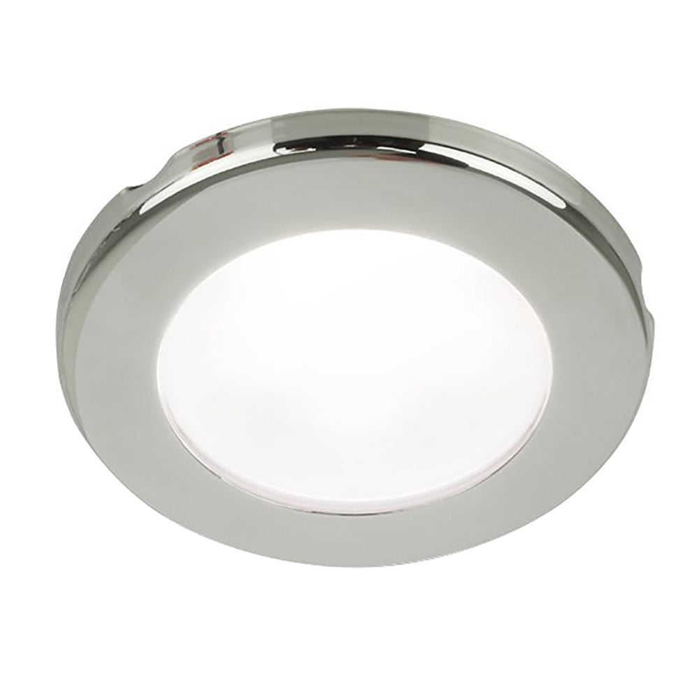 Hella Marine EuroLED 75 3" Round Screw Mount Down Light - White LED - Stainless Steel Rim - 12V - Deckhand Marine Supply