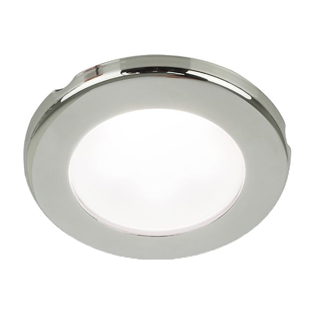 Hella Marine EuroLED 75 3" Round Screw Mount Down Light - White LED - Stainless Steel Rim - 24V - Deckhand Marine Supply