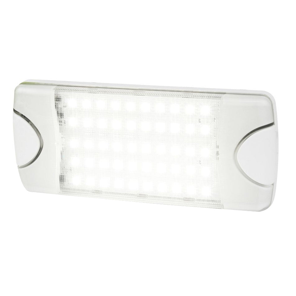 Hella Marine DuraLED 50 Low Profile Interior/Exterior Lamp - White LED Spreader Beam - Deckhand Marine Supply