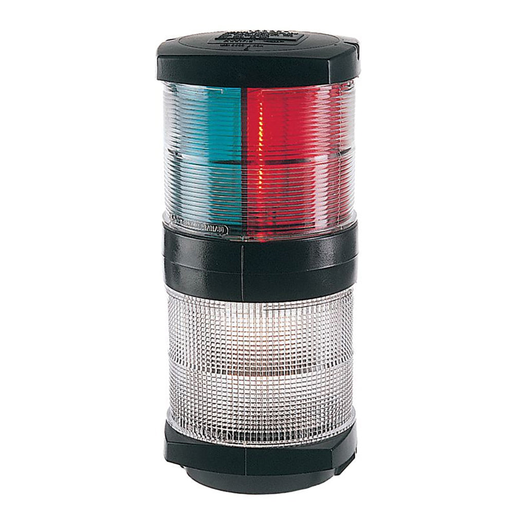 Hella Marine Tri-Color Navigation Light/Anchor Navigation Lamp- Incandescent - 2nm - Black Housing - 12V - Deckhand Marine Supply