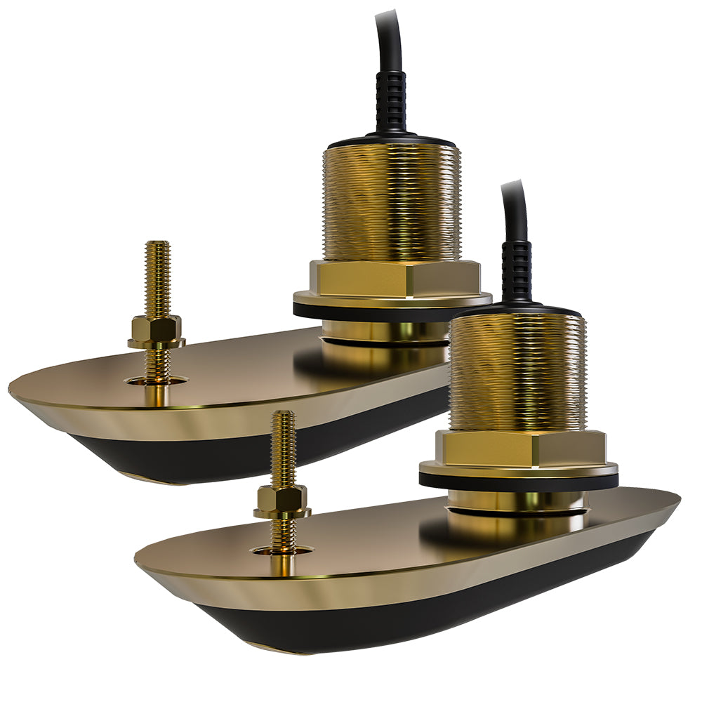 Raymarine RV-220 RealVision 3D Bronze Thru-Hull Transducer Pair Pack - 20 - 8M Cable  Y-Cable - Deckhand Marine Supply