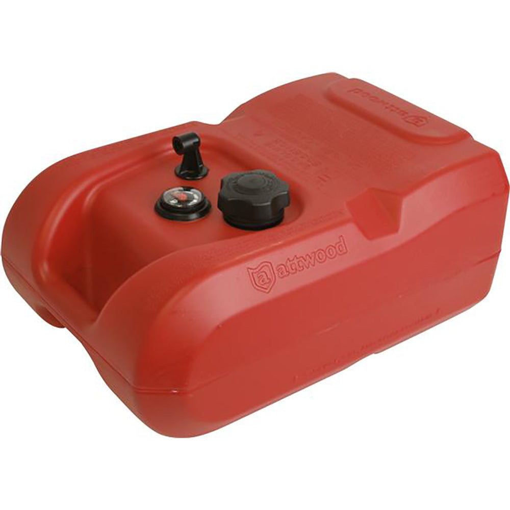 Attwood Portable Fuel Tank - 6 Gallon w/Gauge - Deckhand Marine Supply