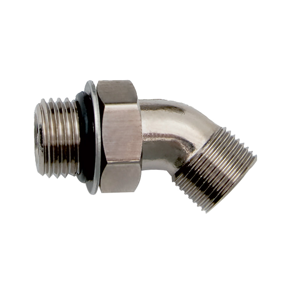 Uflex 45 Adjustable Fitting f/Back of UP Series Helms ORB 6 to 3/8" COMP - Deckhand Marine Supply