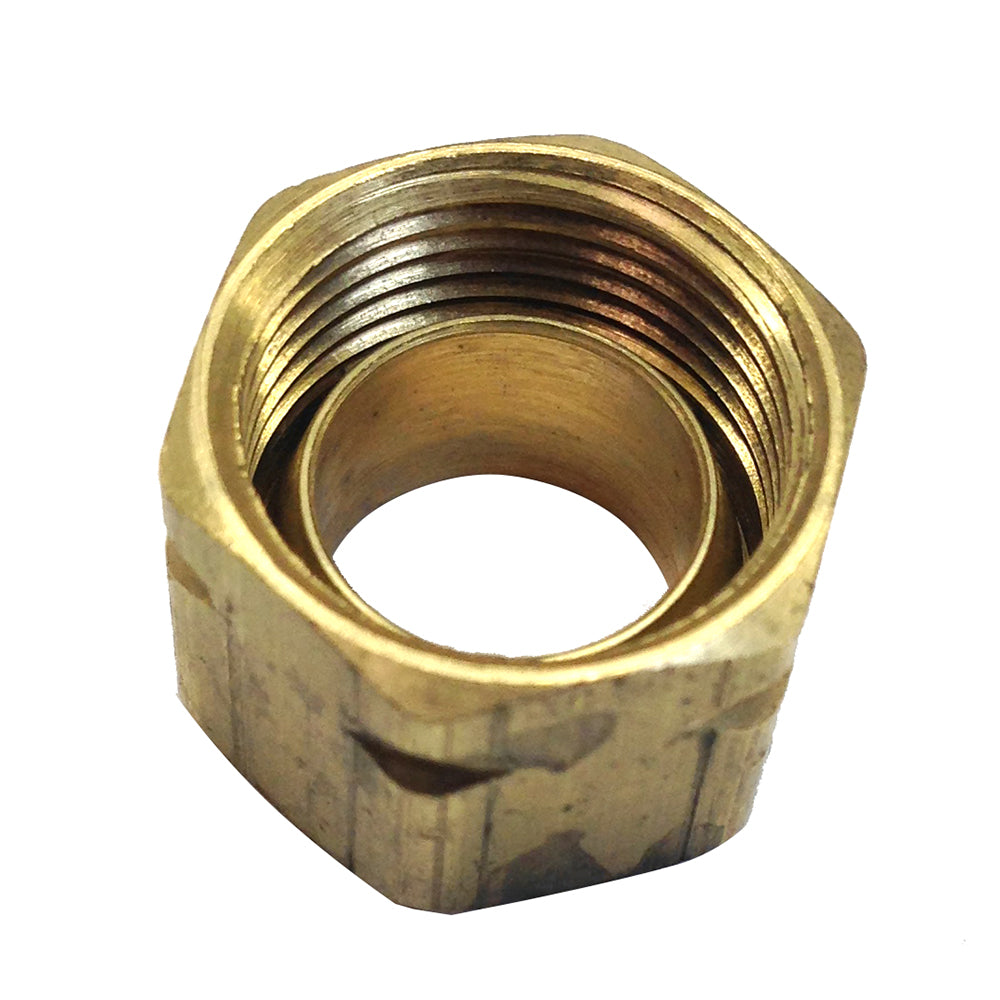 Uflex Brass Compression Nut w/Sleeve #61CA-6 - Deckhand Marine Supply
