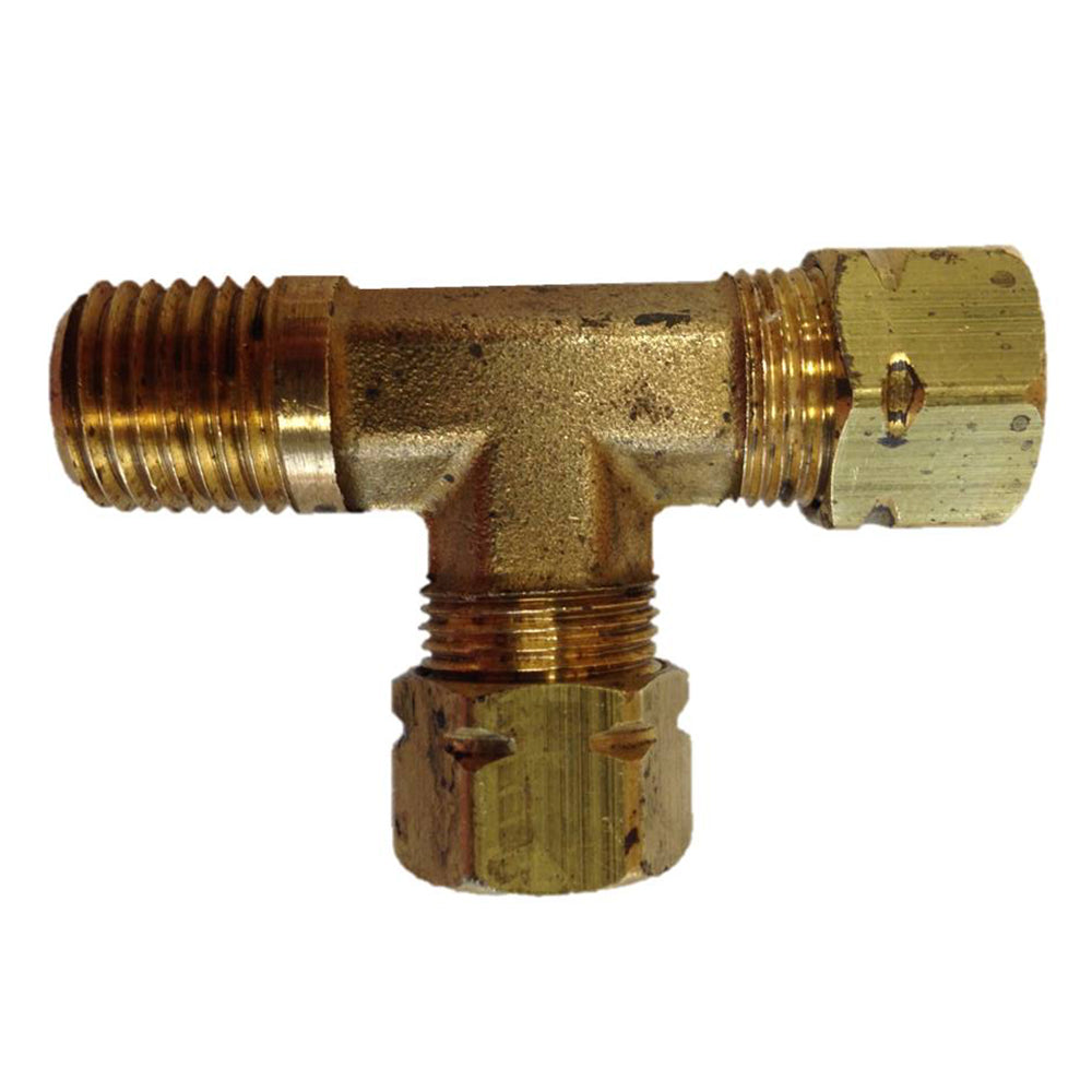Uflex Male Run T-Fitting - 3/8" x 3/8" Tube x 1/4" NPT - Deckhand Marine Supply